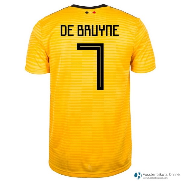 Belgica Trikot Auswarts De Bruyne 2018 Gelb Fussballtrikots Günstig